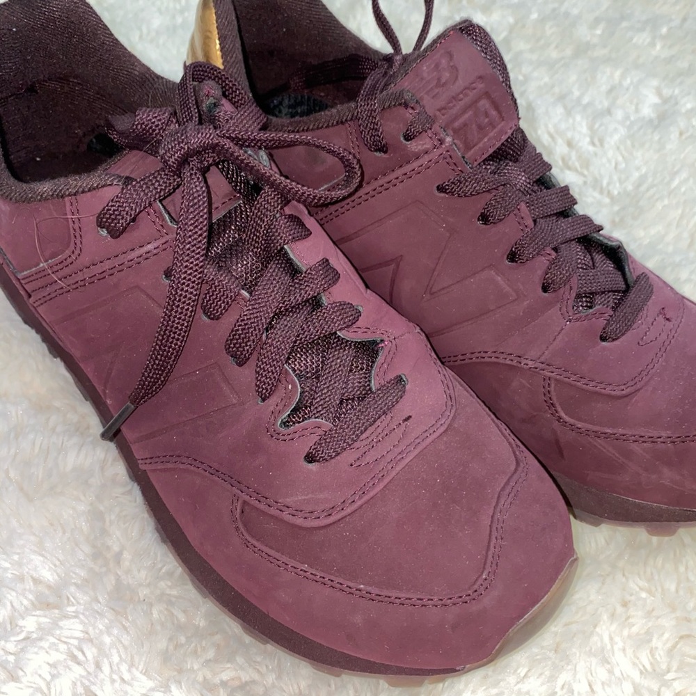 New Balance 574 Super Nova Red Gold Burgundy US 8